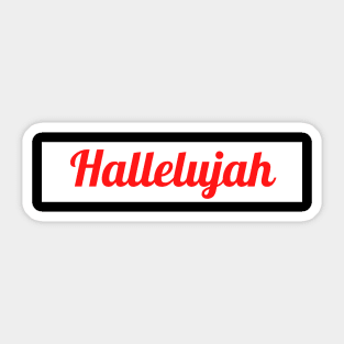 Hallelujah Sticker